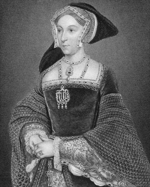 Portrait of Jane Seymour (c.1509-37) from 'Lodge's British Portraits', 1823 (engraving) from Hans Holbein d.J.