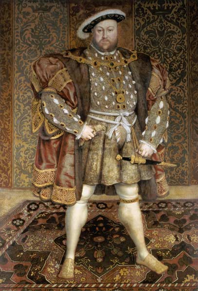 Portrait of Henry VIII (1491-1547) in a Jewelled Chain and Fur Robes from Hans Holbein d.J.