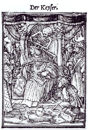 Death and the Emperor, from ''The Dance of Death'', engraving Hans Lutzelburger, c.1538