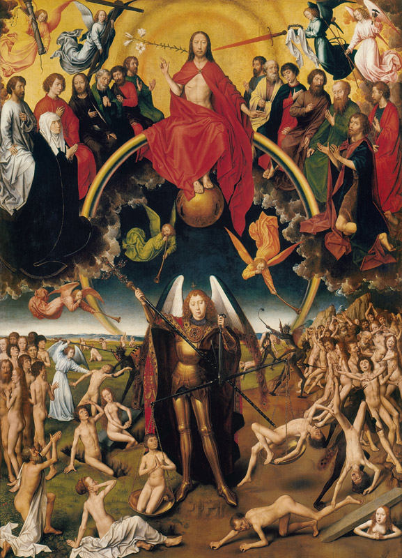 Mitteltafel des Triptychons, Das Jüngste Gericht from Hans Memling