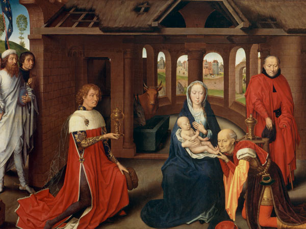 Adoration of the Magi, central panel of the Triptych of the Adoration of the Magi from Hans Memling