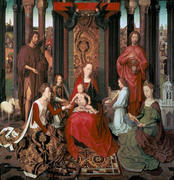 Mystic Marriage of St. Catherine and Other Saints from Hans Memling