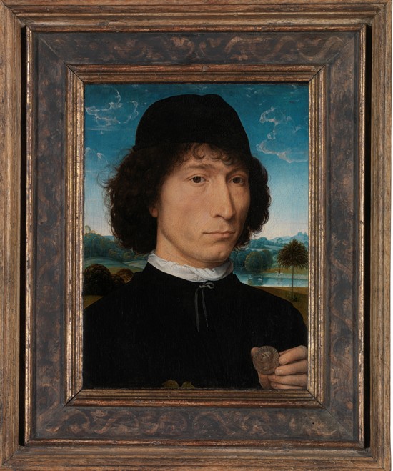 Portrait of a Man with a Roman Medal from Hans Memling