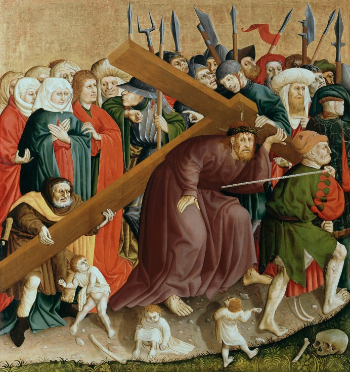 Christ carrying the Cross. The Wings of the Wurzach Altar from Hans Multscher