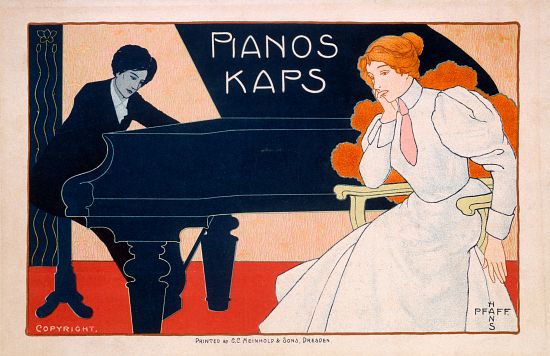 Advertisement for Kaps Pianos from Hans Pfaff