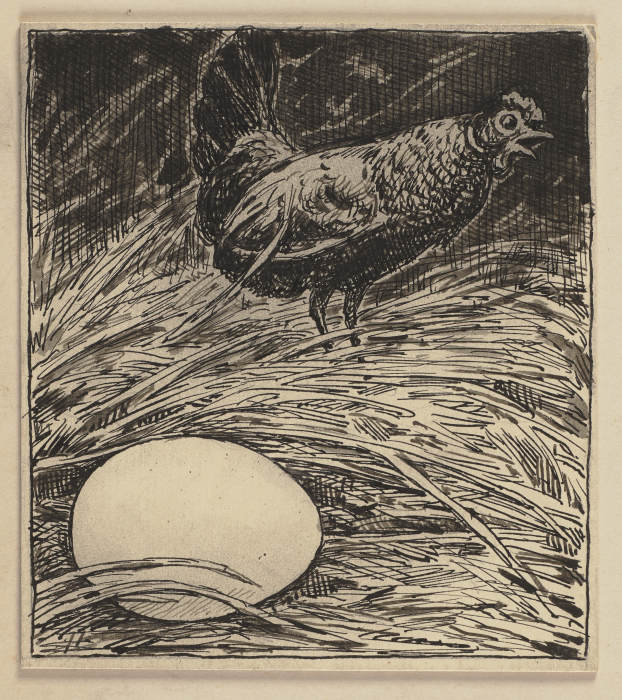 Zeichnung zur Fibel: Ei from Hans Thoma