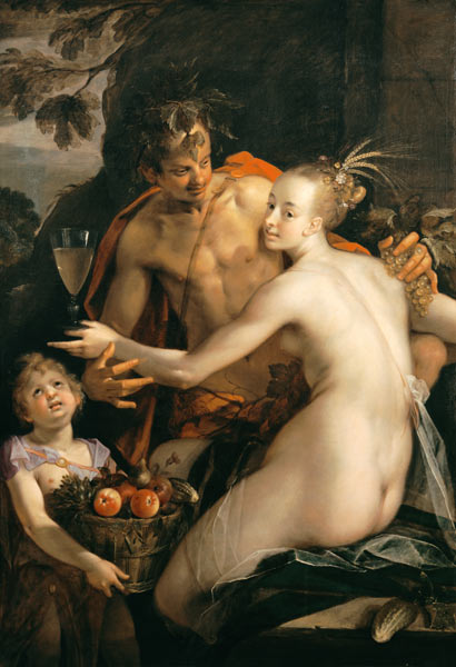 Bacchus, Ceres und Amor from Hans von Aachen