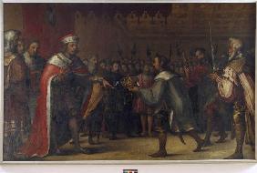 Herzog Albrecht III. von Bayern schlägt die böhmische Krone aus.