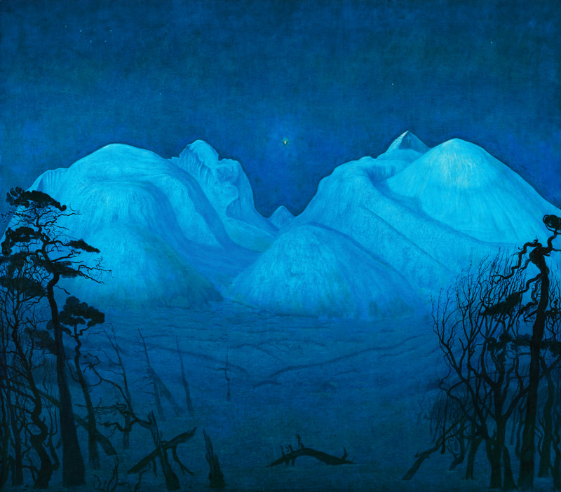 Winter Night in the Mountains from Harald Sohlberg