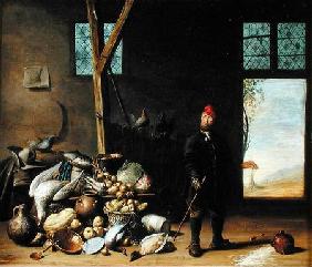 Peasant in an Interior or, Kitchen with a Still Life