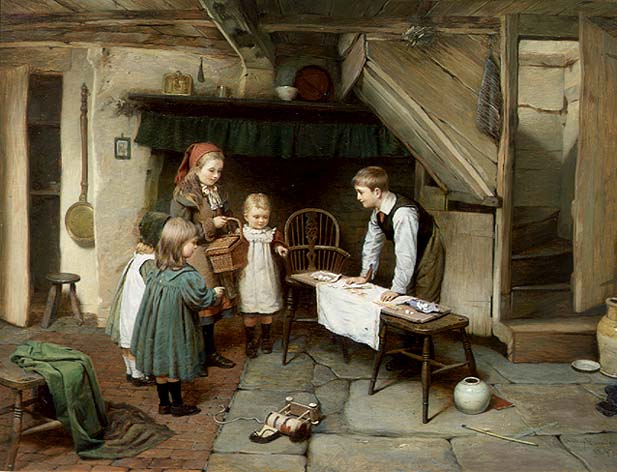 A Visit to the Sweet Shop (oil on canvas) (see also 17194)  from Harry Brooker