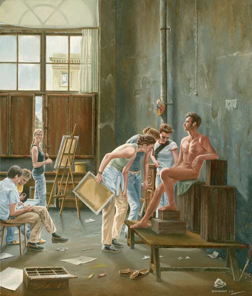 Malschüler im Atelier von David (nach Cocherau) from Günther Hauschildt