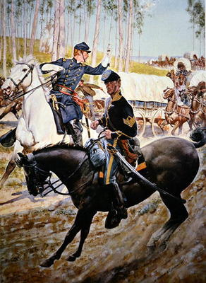 Federal Uniforms of the 1863: Cavalry Sergeant and Ordnance Officer (oil on canvas) from H.C. McBarron