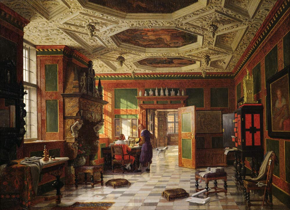 Interior of the Rosenburg Palace, Copenhagen from Heinrich Hansen