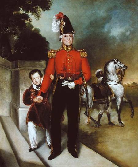 General Sir James Dennis (1778-1855) with his son from Heinrich Schaeffer