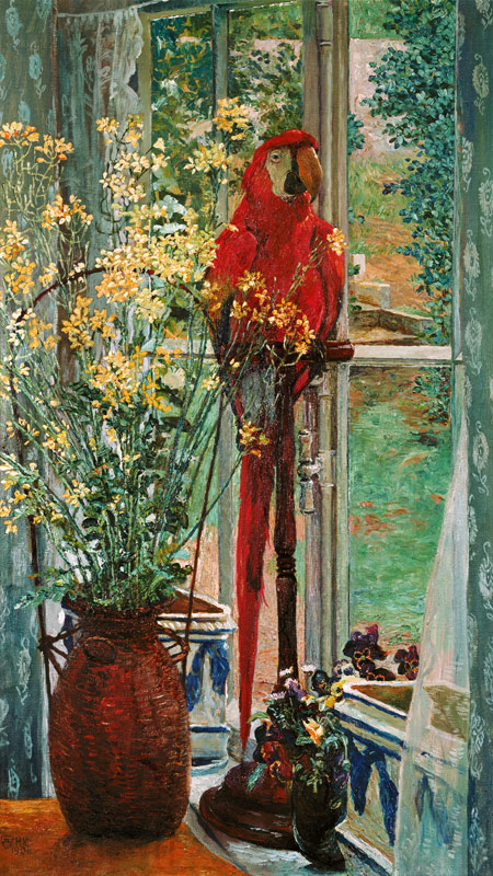Papagei am Fenster from Heinrich Vogeler