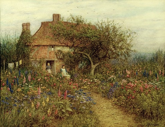 A Cottage near Brook, Witley, Surrey from Helen Allingham