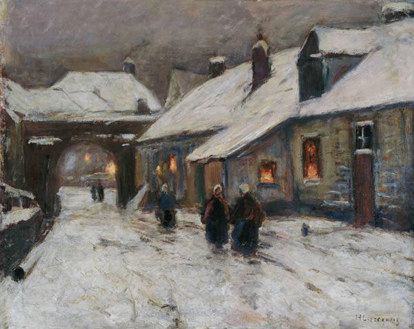 Winterliche Dorfstrasse