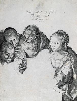 H.Goltzius, Anbetung der Koenige, 1615