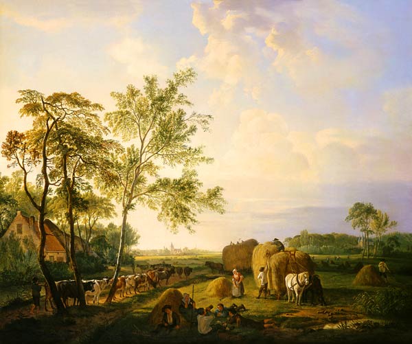 Landschaft mit Heuernte und Viehherde from Hendrick van Sande Backhuyzen