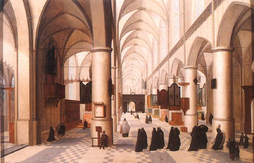 Kircheninneres mit Taufszene from Hendrick van Steenwijck d. Ä.