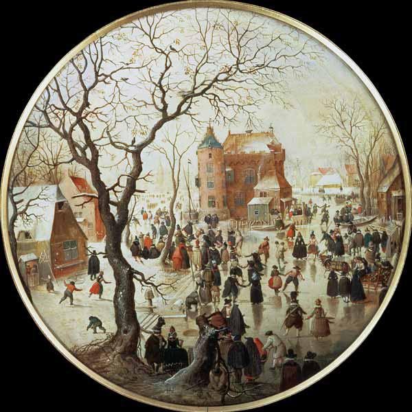 Winter Scene with Skaters near a Castle