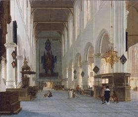 Das Innere der Oude Kerk zu Delft