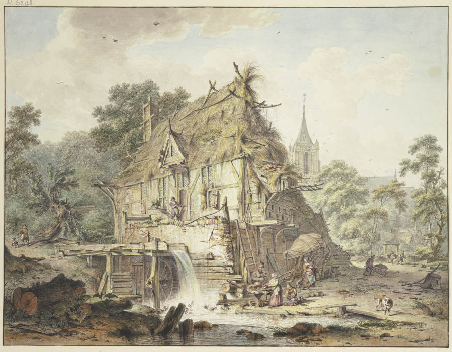 Eine Wassermühle mit vielen Figuren from Hendrik Meyer