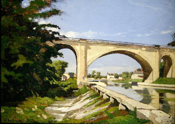 Le Pont Canal a Briare, 1888 (oil on canvas) from Henri-Joseph Harpignies