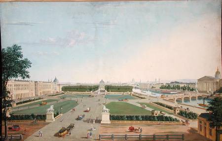 View of the Place Louis XV and the Jardin des Tuileries from Henri Courvoisier-Voisin