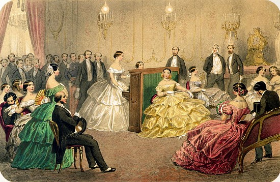 Concert at the Chausee d''Antin'', from the ''Soirees parisiennes'' series from Henri de Montaut