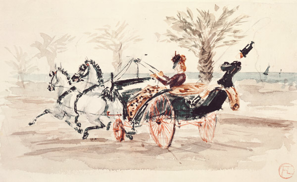 Ausfahrt im Zweispänner from Henri de Toulouse-Lautrec
