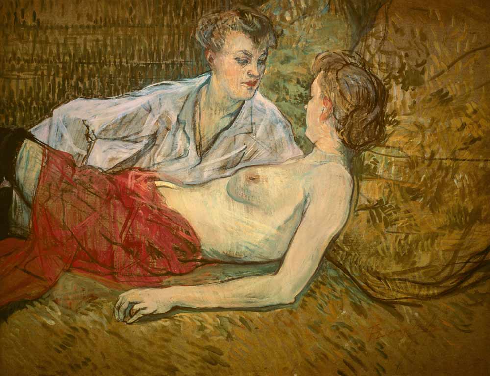Two Girlfriends from Henri de Toulouse-Lautrec