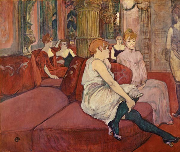 Im Salon in der Rue des Moulins from Henri de Toulouse-Lautrec