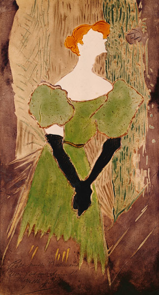 Portrait of Yvette Guilbert from Henri de Toulouse-Lautrec
