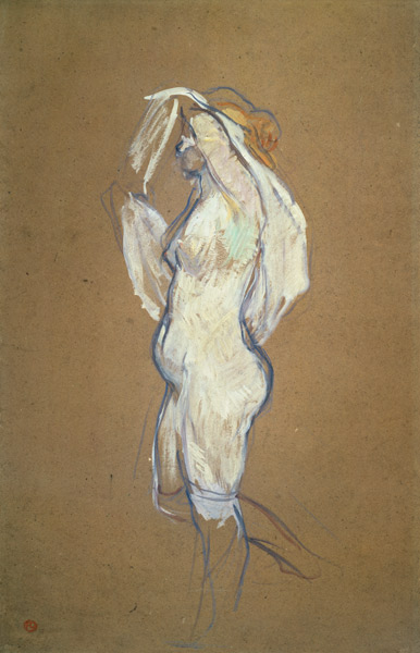 Woman Lifting her Shirt from Henri de Toulouse-Lautrec