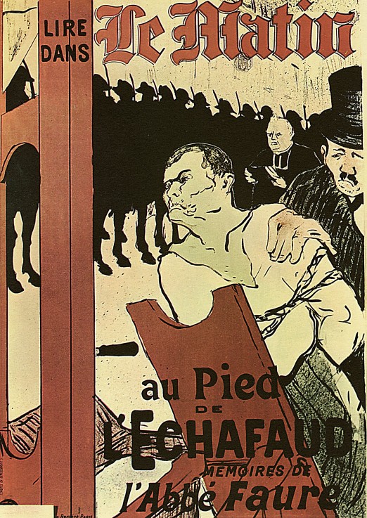 Poster for Le Matin magazine advertized the memoirs of Abbe Faure from Henri de Toulouse-Lautrec