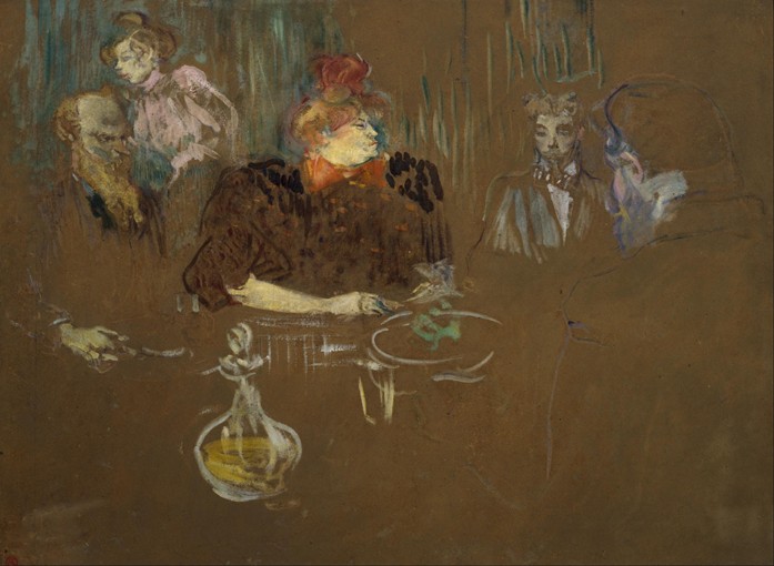 At the Table of Monsieur and Madame Natanson from Henri de Toulouse-Lautrec