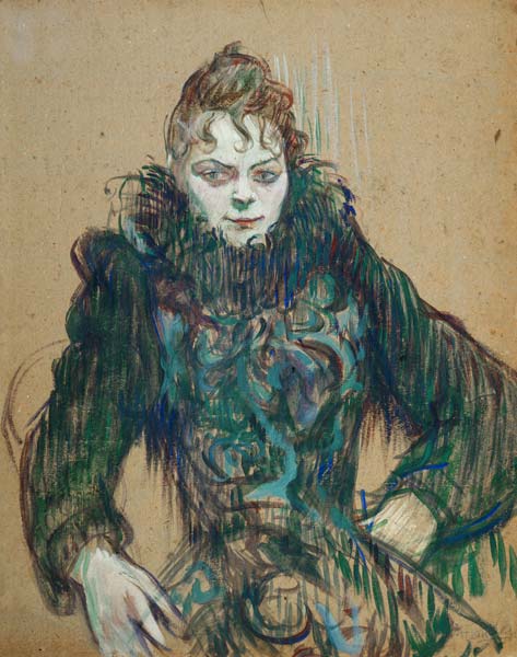 Die Frau mit der schwarzen Boa from Henri de Toulouse-Lautrec