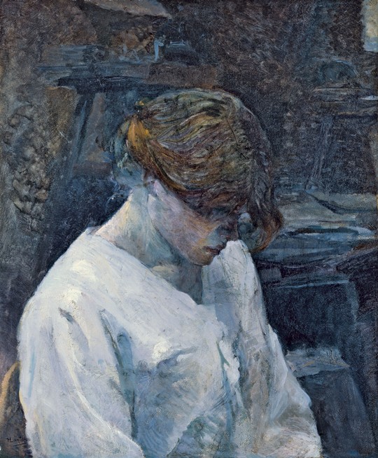La Rousse in a White Blouse from Henri de Toulouse-Lautrec