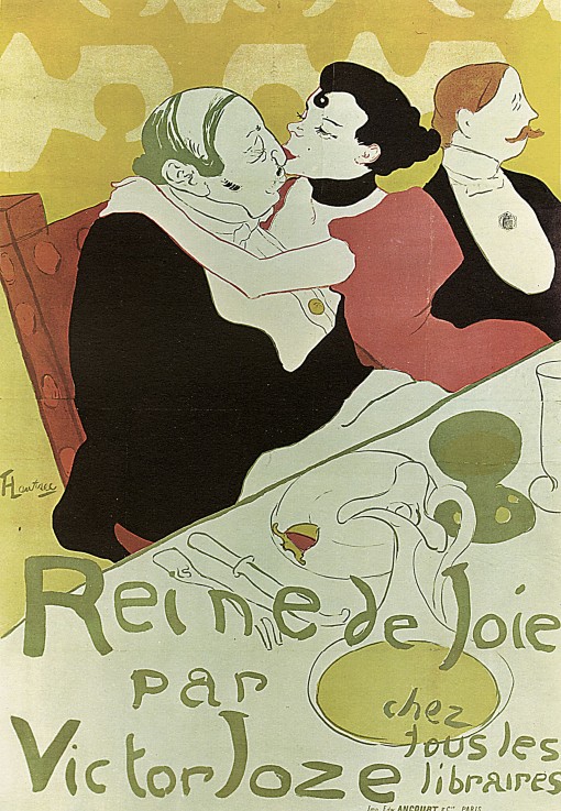 Poster to the Book "Reine de Joie" by Victor Joze from Henri de Toulouse-Lautrec