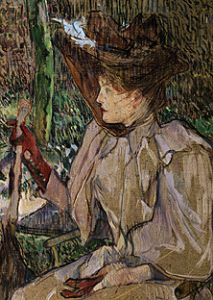 Sitzende Frau mit Handschuhen (Honorine Platzer) from Henri de Toulouse-Lautrec