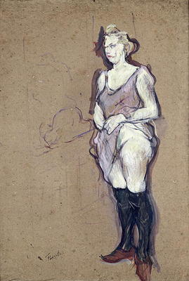 The Medical Inspection: Blonde Prostitute, 1894 (oil on card) from Henri de Toulouse-Lautrec