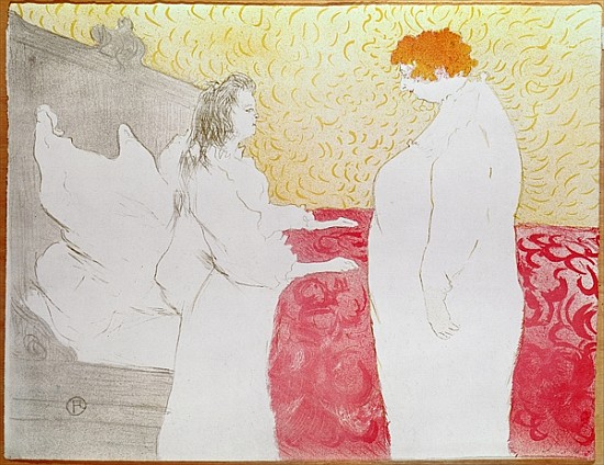Woman in Bed, Profile - Waking Up, 1896 (crayon, brush and spatter lithograph, printed in four colou from Henri de Toulouse-Lautrec