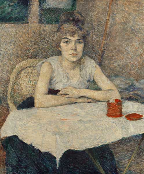 Young woman at a table (Poudre de riz) from Henri de Toulouse-Lautrec
