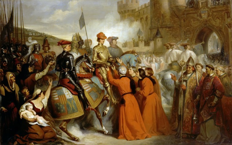 Entry of Charles VII into Rouen, 10 November 1449 from Henri Decaisne