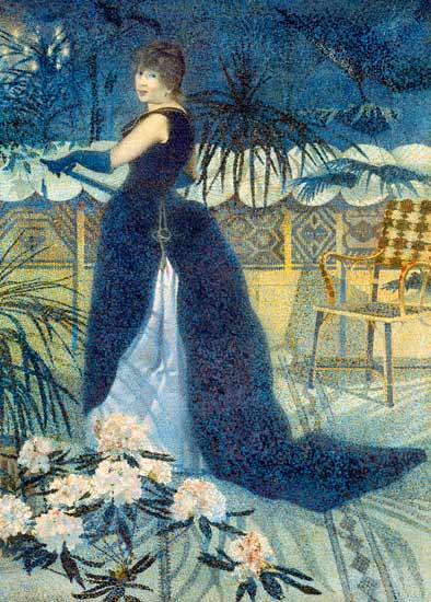 Madame Hector France, die Frau des Künstlers, stehend. from Henri-Edmond Cross
