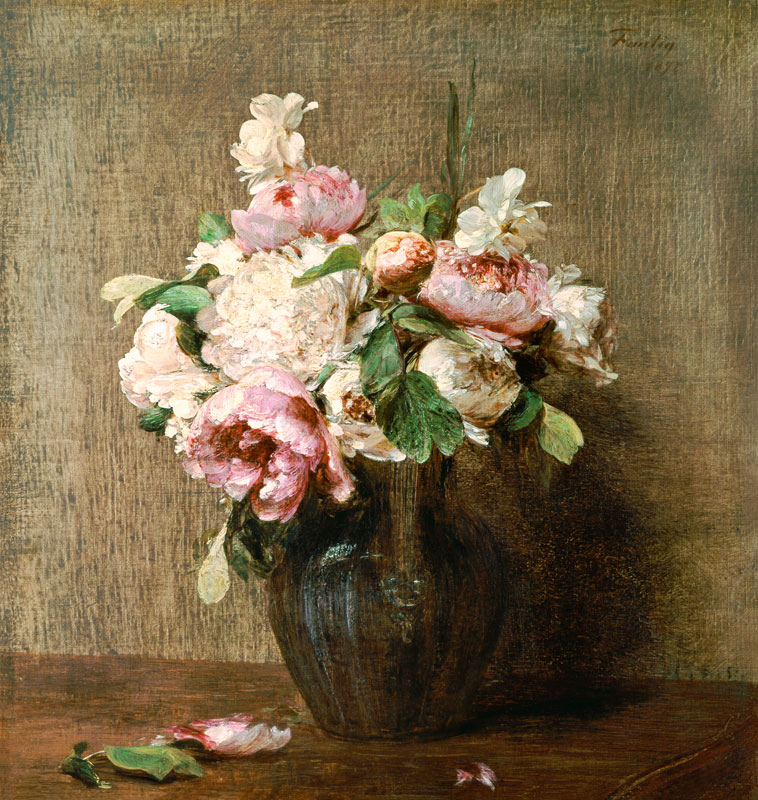 Pivoines Blanches et Roses, Narcisses from Henri Fantin-Latour