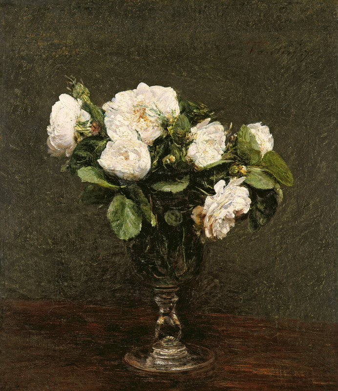 White Roses from Henri Fantin-Latour