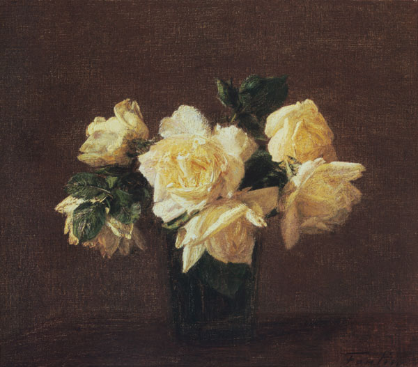 Yellow Roses from Henri Fantin-Latour